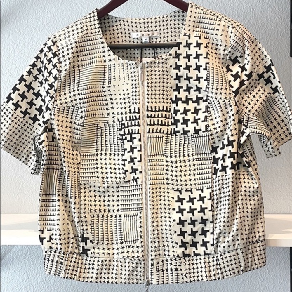 CAbi Short Sleeve Zip-up Jacket